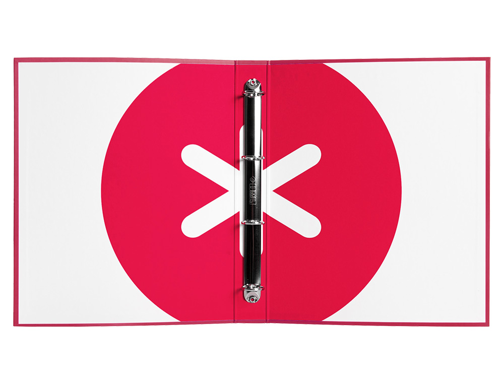 CLASSEUR ANTARTIK 4 ANNEAUX END 40MM A4+ CARTON REMBORDE COLORIS FRAMBOISE