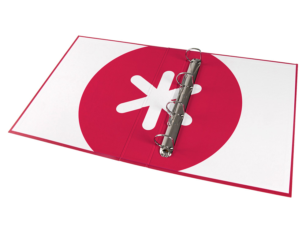 CLASSEUR ANTARTIK 4 ANNEAUX END 40MM A4+ CARTON REMBORDE COLORIS FRAMBOISE