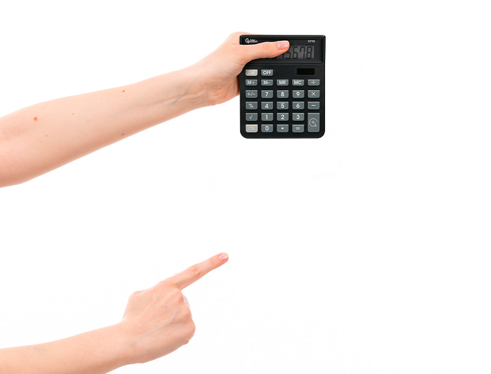 CALCULATRICE DE BUREAU LIDERPAPEL XF16 8 CHIFFRES SOLAIRE ET PILES 127X105X24 MM COLORIS NOIR