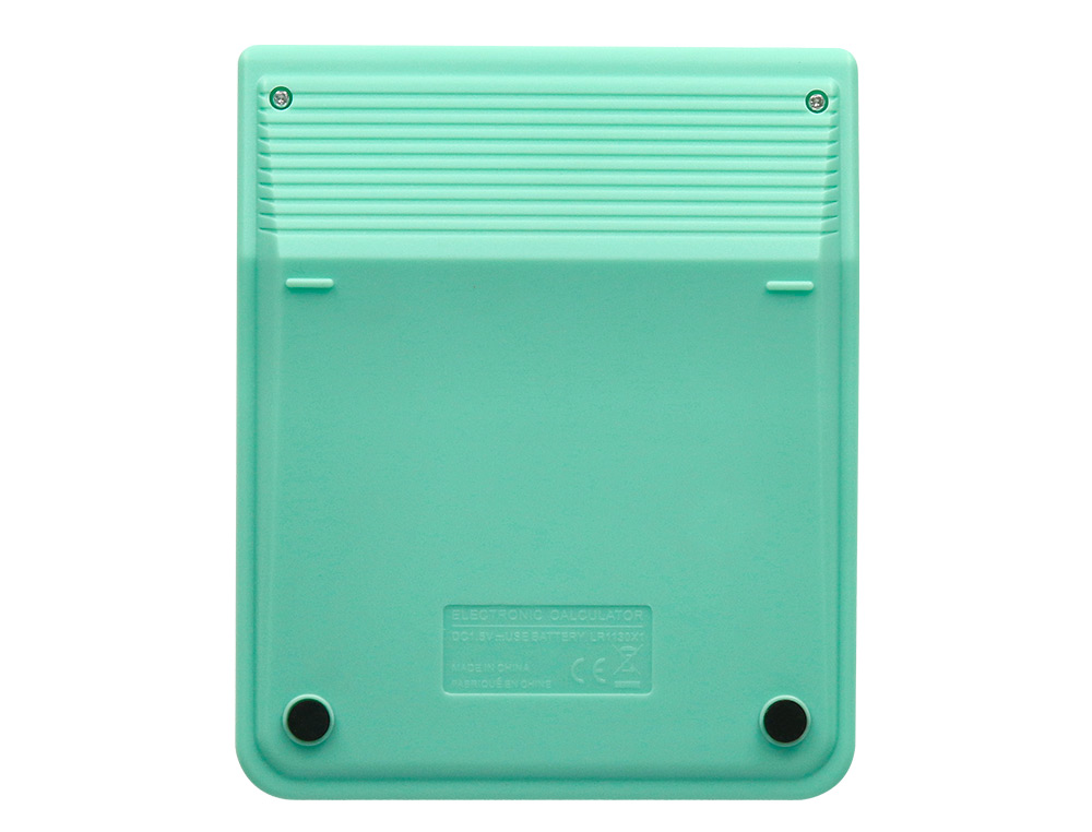 CALCULATRICE DE BUREAU LIDERPAPEL XF24 10 CHIFFRES   SOLAIRE ET PILES 127X105X24   MM COLORIS VERT
