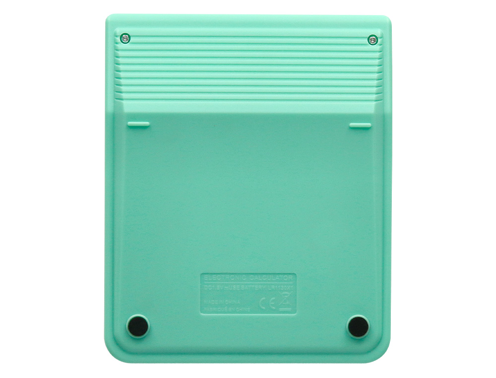 CALCULATRICE DE BUREAU LIDERPAPEL XF24 10 CHIFFRES SOLAIRE ET PILES 127X105X24 MM COLORIS VERT