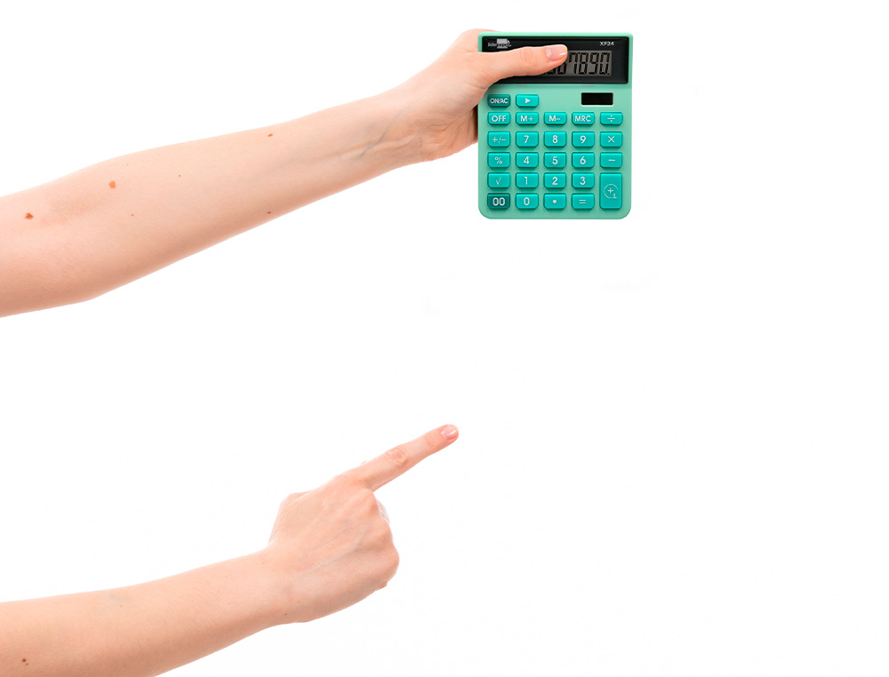 CALCULATRICE DE BUREAU LIDERPAPEL XF24 10 CHIFFRES SOLAIRE ET PILES 127X105X24 MM COLORIS VERT