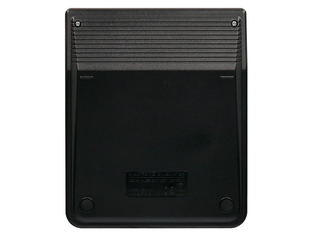 CALCULATRICE DE BUREAU LIDERPAPEL XF26 12 CHIFFRES SOLAIRE ET PILES 127X105X24 MM COLORIS NOIR