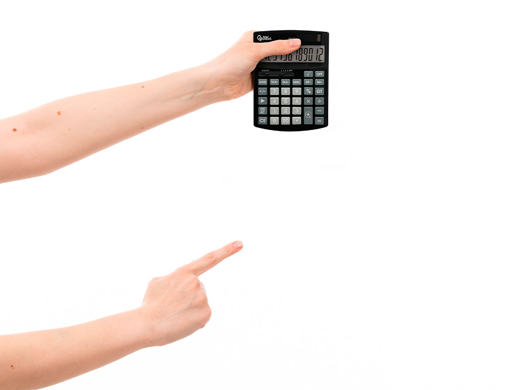 CALCULATRICE DE BUREAU LIDERPAPEL XF27 12 CHIFFRES TAXES SOLAIRE ET PILES COLORIS NOIR 155X115X25 MM