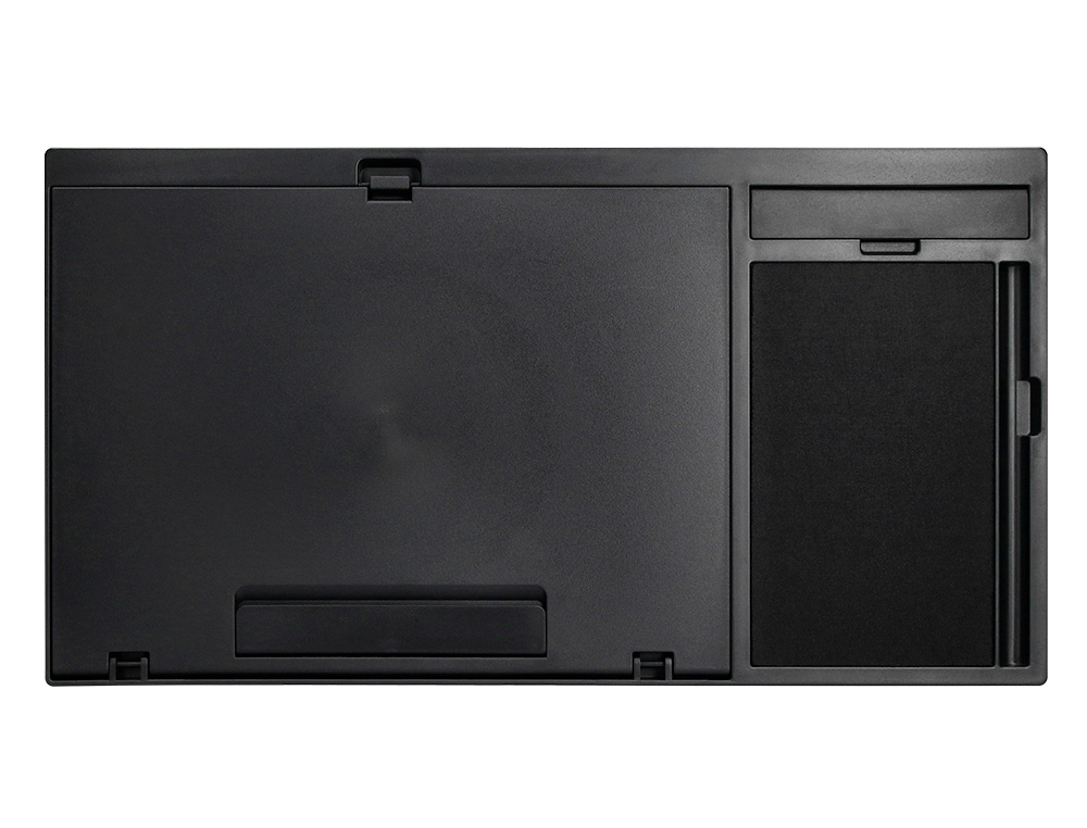 SUPPORT Q-CONNECT ORDINATEUR PORTABLE TAPIS DE SOURIS ET SUPPORT TELEPHONE 7 REGLAGES EN HAUTEUR COLORIS NOIR