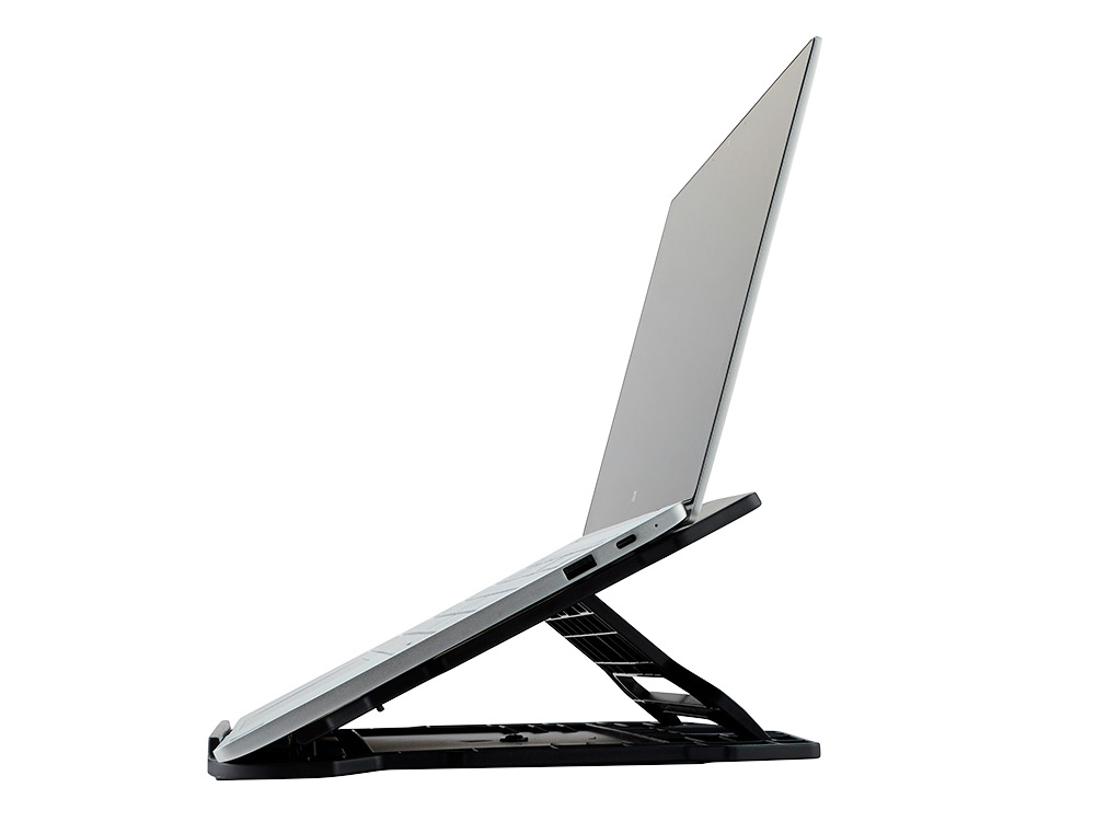 SUPPORT Q-CONNECT ORDINATEUR PORTABLE 7 REGLAGES EN HAUTEUR COLORIS NOIR