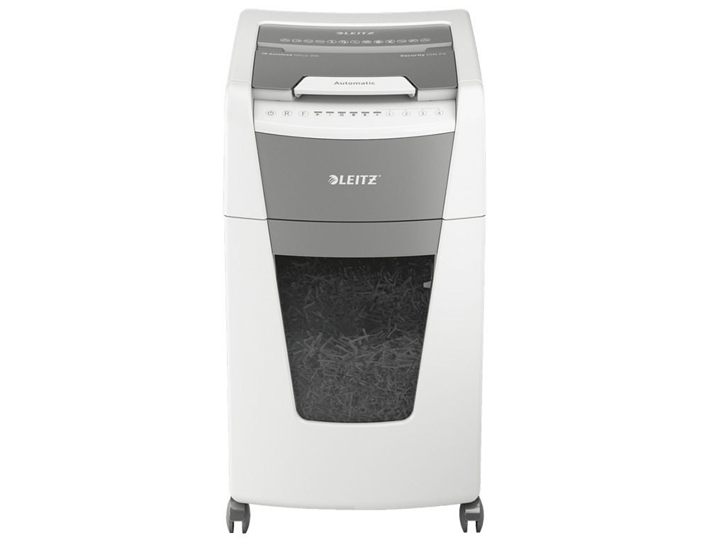 DESTRUCTEUR DE DOCUMENTS LEITZ IQ AUTO+ OFFICE COUPE CROISEE 300F CORBEILLE DE 60L