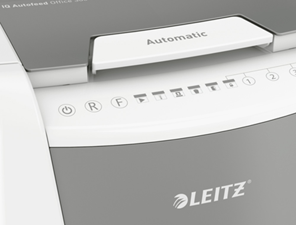 DESTRUCTEUR DE DOCUMENTS LEITZ IQ AUTO+ OFFICE COUPE CROISEE 300F CORBEILLE DE 60L