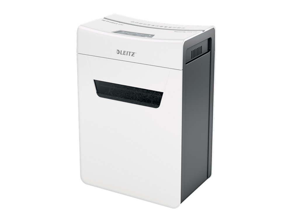 DESTRUCTEUR DE DOCUMENTS LEITZ IQ PROTECT 6 P5 COUPE   MICRO 6F CORBEILLE DE 10L