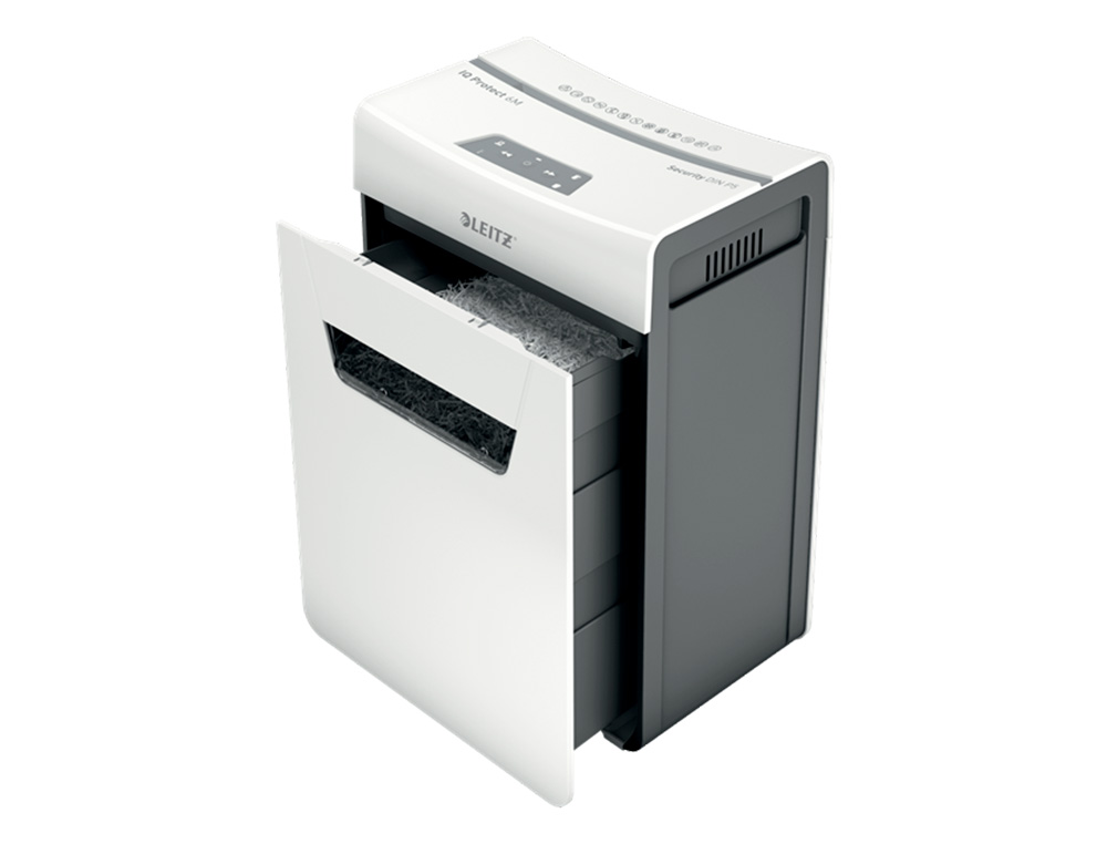 DESTRUCTEUR DE DOCUMENTS LEITZ IQ PROTECT 6 P5 COUPE   MICRO 6F CORBEILLE DE 10L