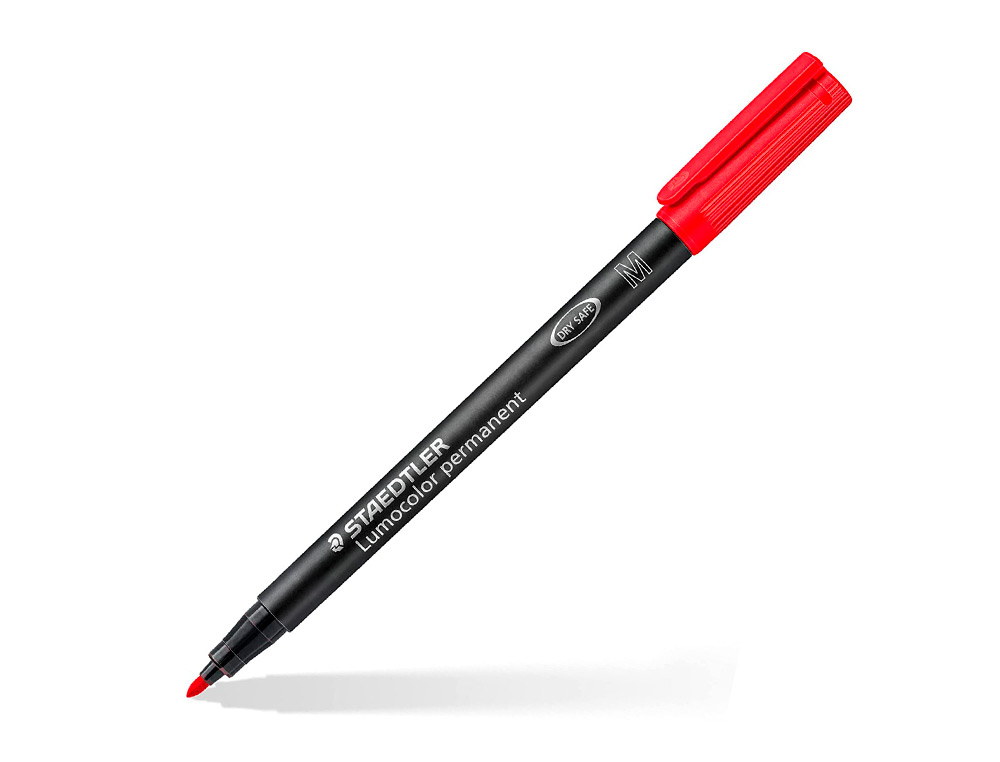 MARQUEUR STAEDTLER PERMANENT DRY SAFE LUMOCOLOR  317       POINTE MOYENNE 1MM COLORIS    ASSROTIS ETUI DE 14 FEUTRES