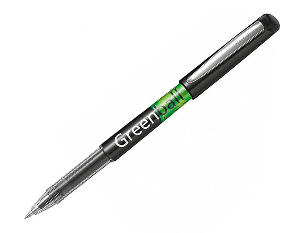 GREENBALL ROLLER ENCRE LIQUIDE 10 STYLOS + 10        RECHARGES POINTE MOYENNE NOIR