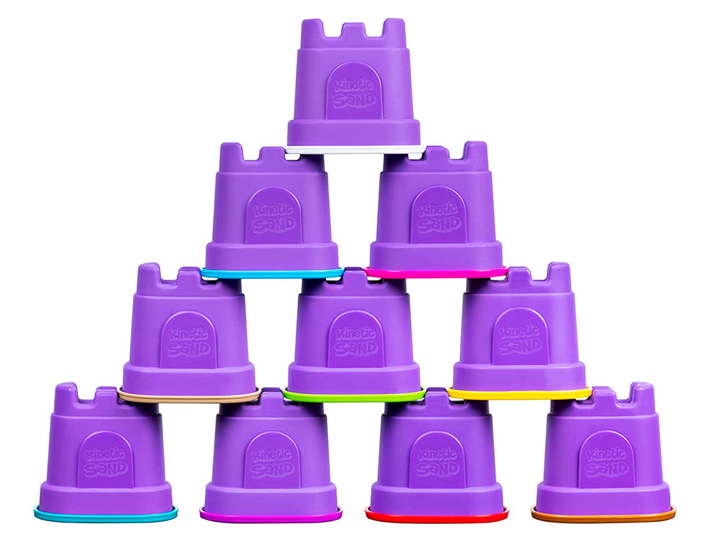 COFFRET KINETIC SAND 10 RECHARGES SOUS FORME DE       CHATEAU COLOR ES 127GR