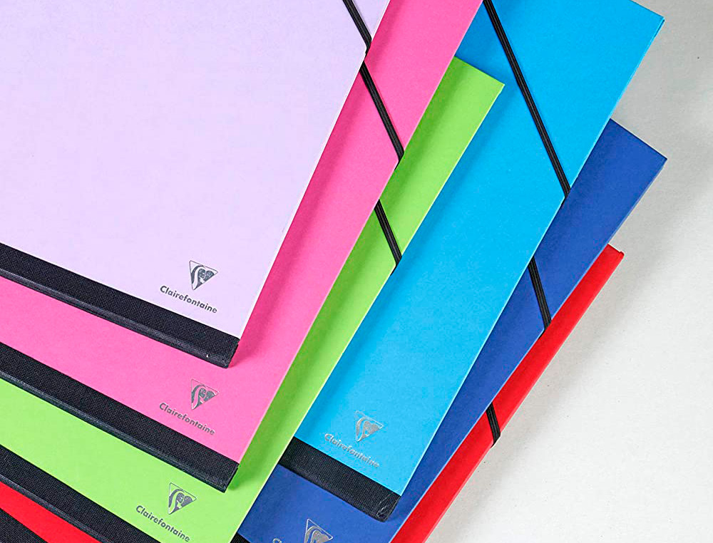 PORTE-DOCUMENTS CLAIREFONTAINE ASSORTIS       26X33CM