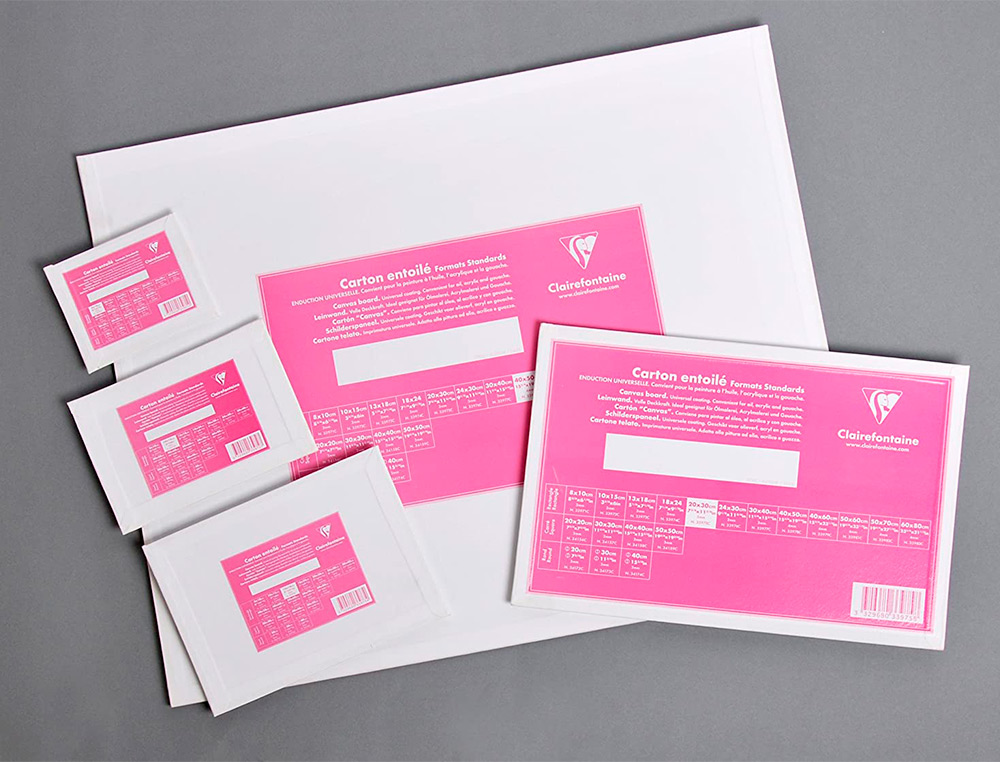 CARTON PEINDRE CLAIREFONTAINE COTON BLANC 30X40CM 3MM