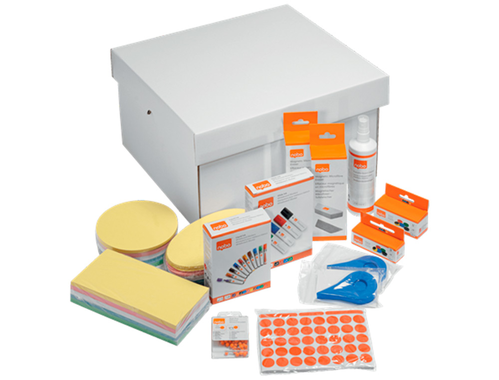 KIT D'ACCESOIRES TABLEAU BLANC ESSELTE 10MARQUEURS     10AIMANTS 32MM 2EFFACEURS     1SPRAY NETTOYAGE 2RUBANS