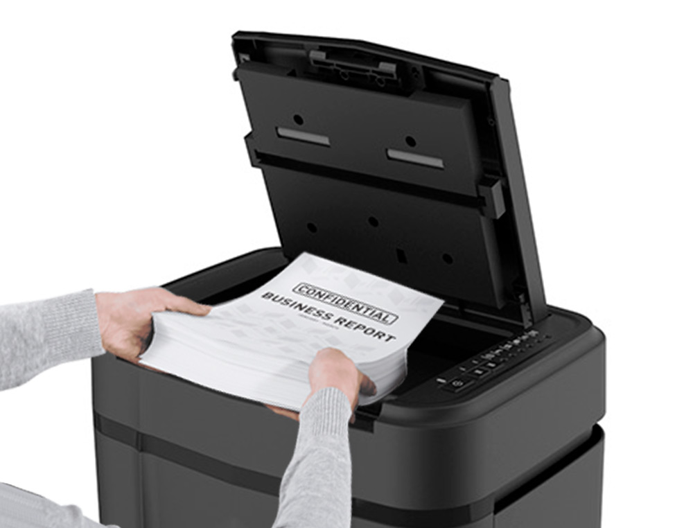 DESTRUCTEUR Q-CONNECT Q120 OCCASIONNEL VITESSE 3.5MIN A4 COUPE CROISEE 4X12 MM A4 19L  366X287X500MM 11KG