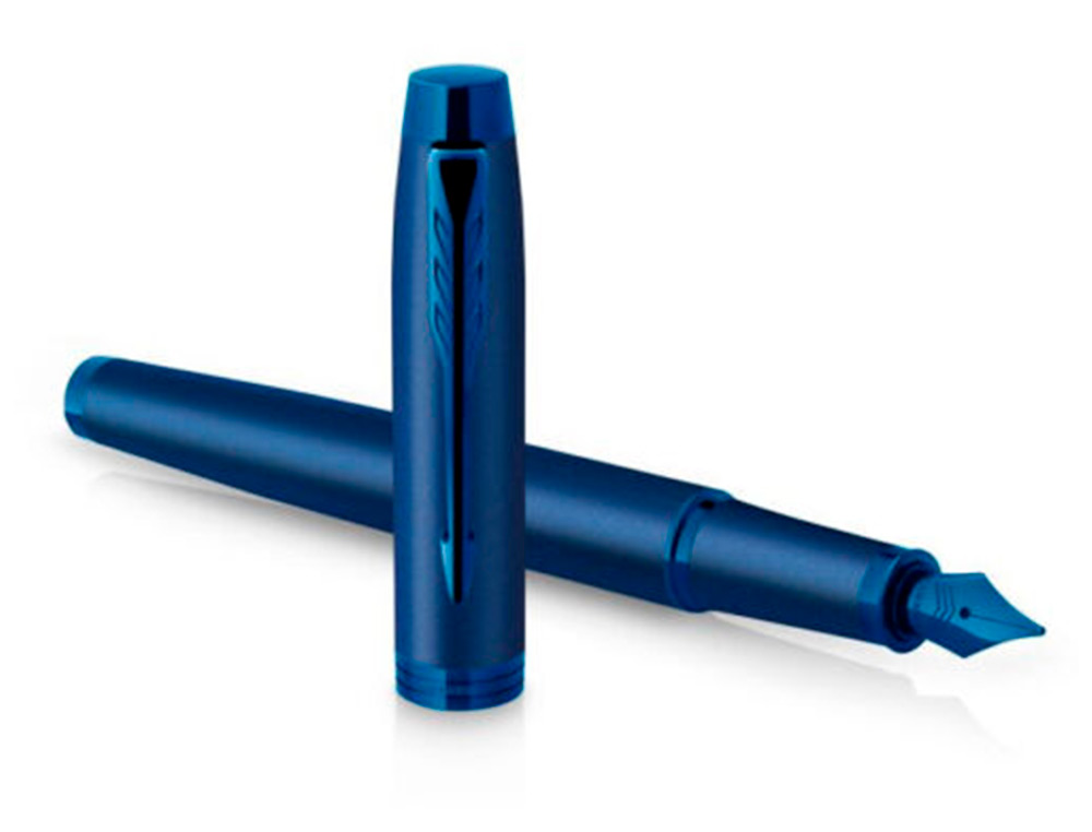 STYLO-PLUME PARKER IM MONOCHROME BLEU POINTE MOYENNE ENCRE BLEU ETUI CADEAU