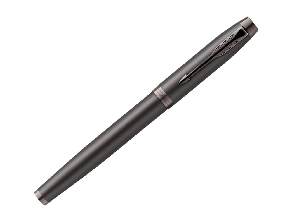 STYLO-PLUME  PARKER IM MONOCHROME NOIR POINTE        MOYENNE ENCRE BLEU ETUI       CADEAU