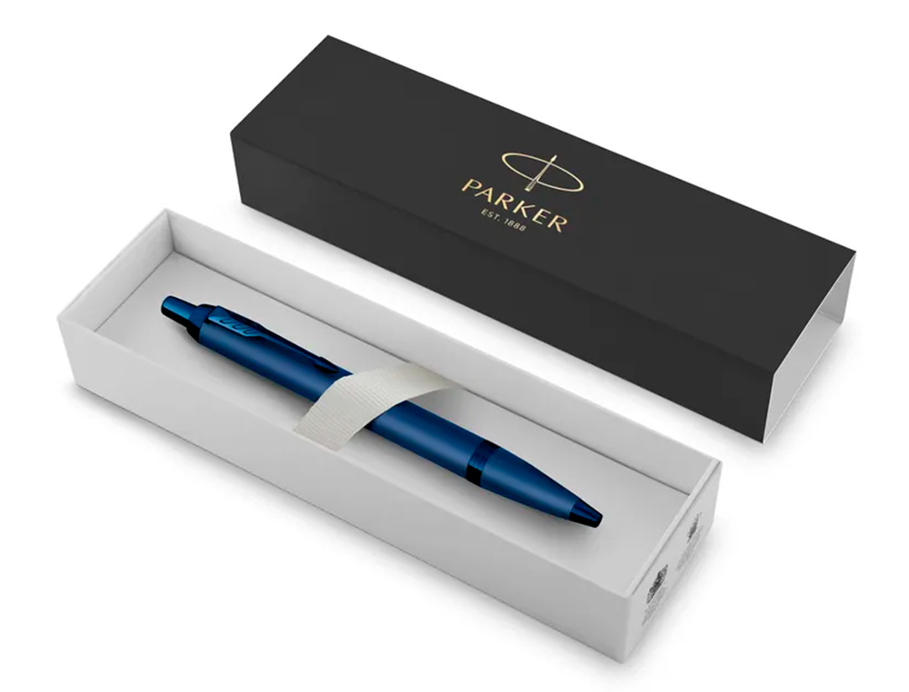 STYLO-BILLE PARKER IM MONOCHROME BLEU POINTE MOYENNE ENCRE BLEU ETUI CADEAU