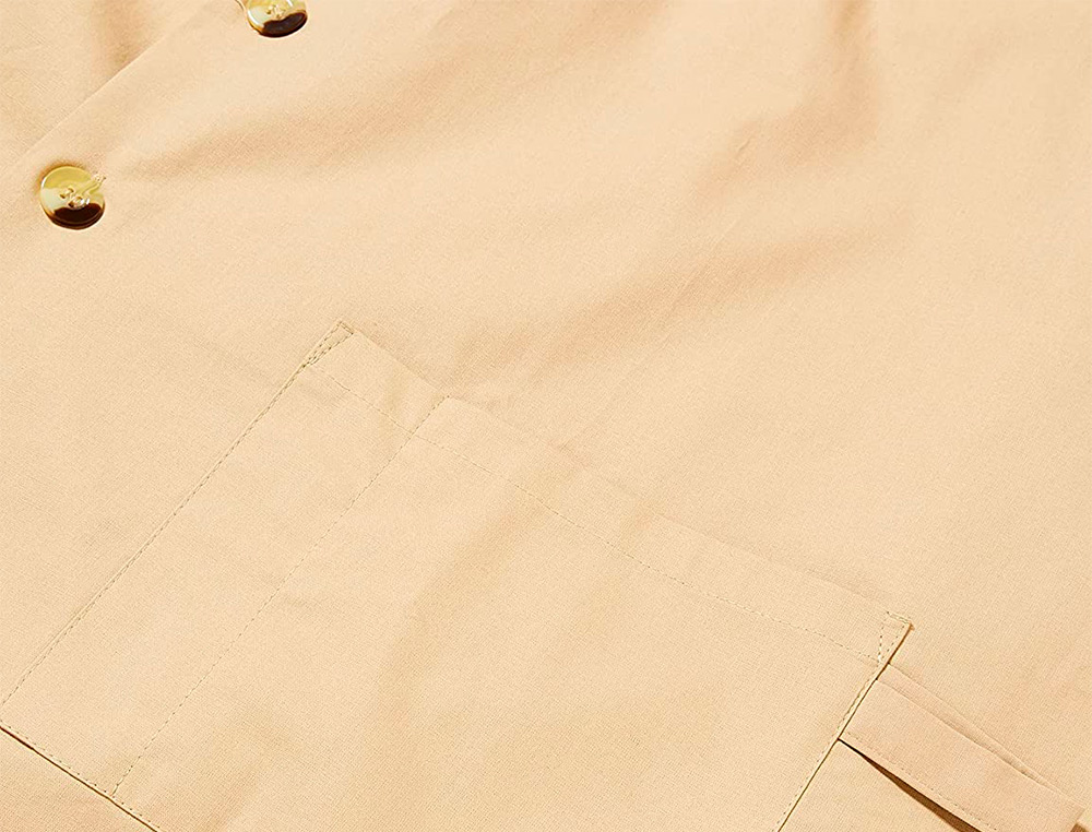 BLOUSE PEINTURE A L'ANCIENNE OZ INTERNATIONAL L-XL COTON   COLORIS BEIGE