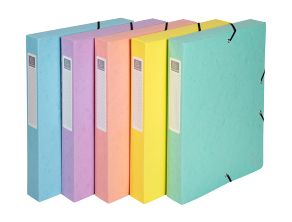 BOITE DE CLASSEMENT EXABOX AQUAREL A4 DOS 40MM ASSORTIMENT