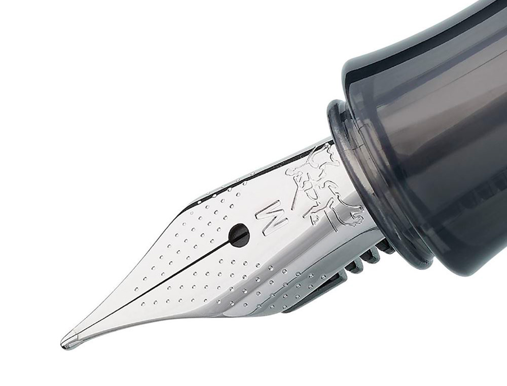 STYLO-PLUME FABER CASTELL HEXO POINTE MOYENNE EN ACIER INOXIDABLE ARGENT MAT