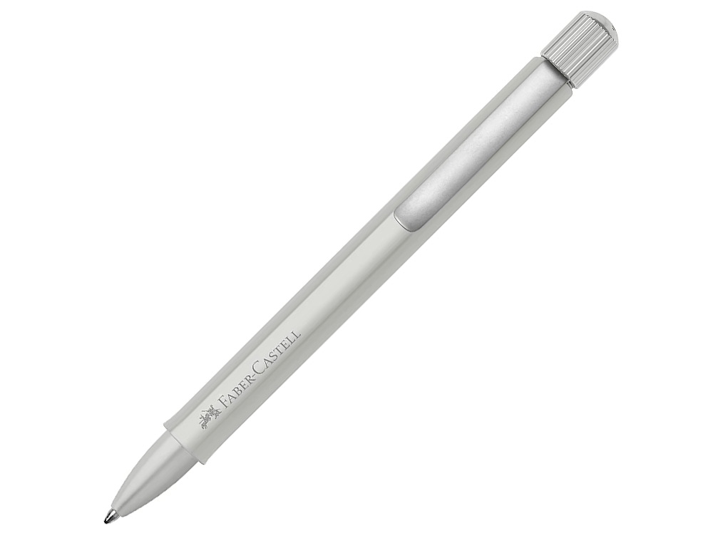 STYLO-BILLE FABER CASTELL HEXO ALUMINIUM ARGENT MAT