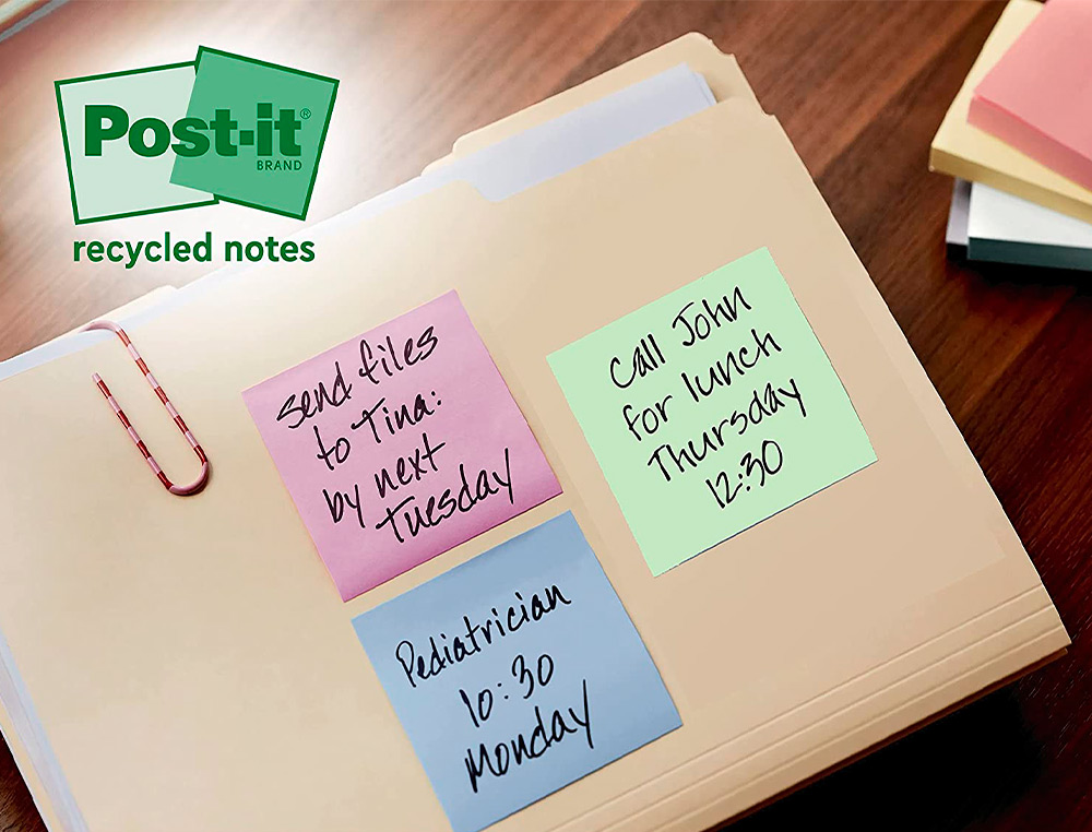 BLOC-NOTES POST-IT 24 BLOCS X 100 FEUILLES 38X51MM COLORIS ASSORTIES