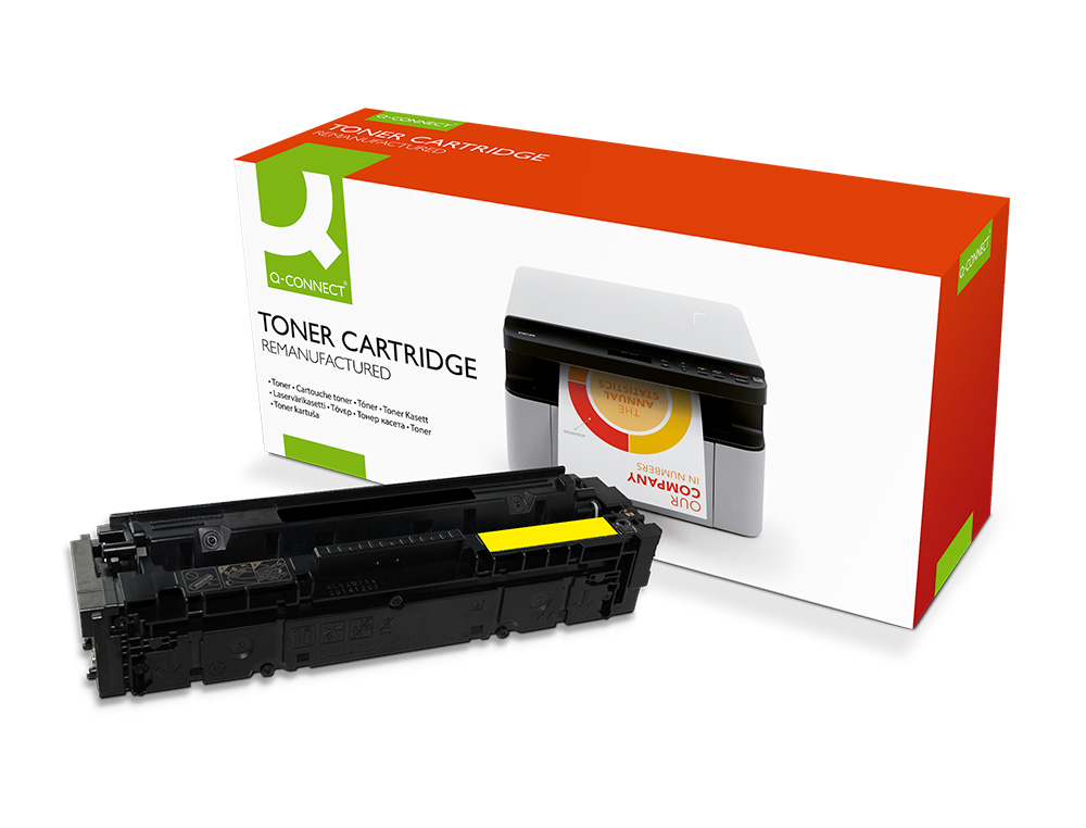 TONER Q-CONNECT COMPATIBLE HP CF542X/203X HP COLOR LASERJET PRO M254 CYAN HIGH YIELD 2500P JAUNE