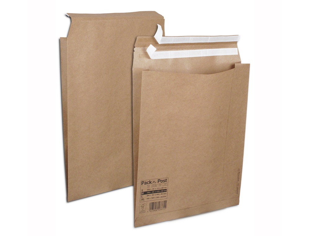 POCHETTE ALLER RETOUR TAILLE M AUTO-ADH SIVE 340X420X80 MM BOITE DE 250 UNITES