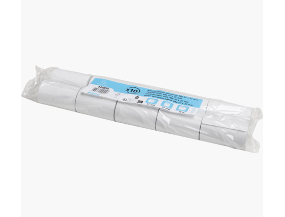 BOBINE THERMIQUE EXACOMPTA TICKETS CARTE BANCAIRE 1 PLI 57X37MM 18M 48GR MANDRIN 12MM COLORIS BLANC