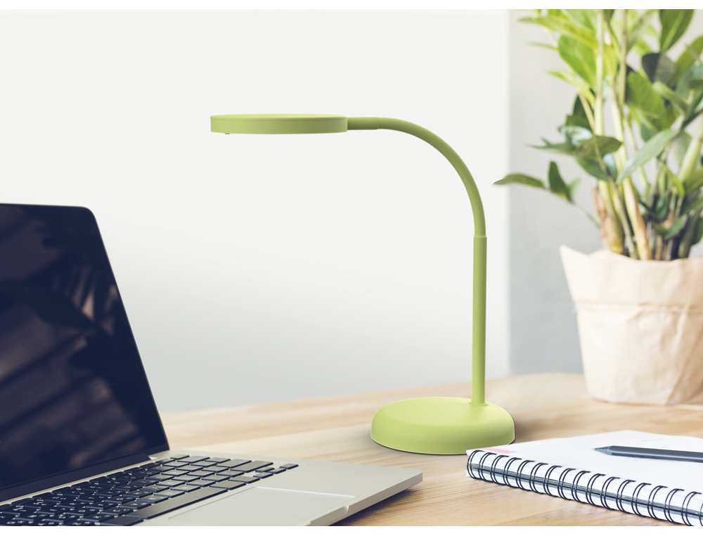 LUMINAIRE BUREAU LED MAULJOY HAUTEUR 33,5CM BRAS 35,8CM TETE DIAMETRE 11,8CM COLORIS VERT
