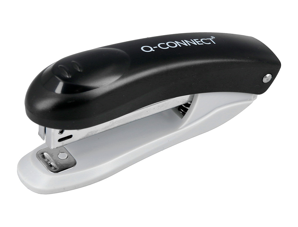 AGRAFEUSE BUREAU Q-CONNECT KF14212 PLASTIQUE CAPACITE 10 FEUILLES AGRAFES Nº10 COLORIS NOIR