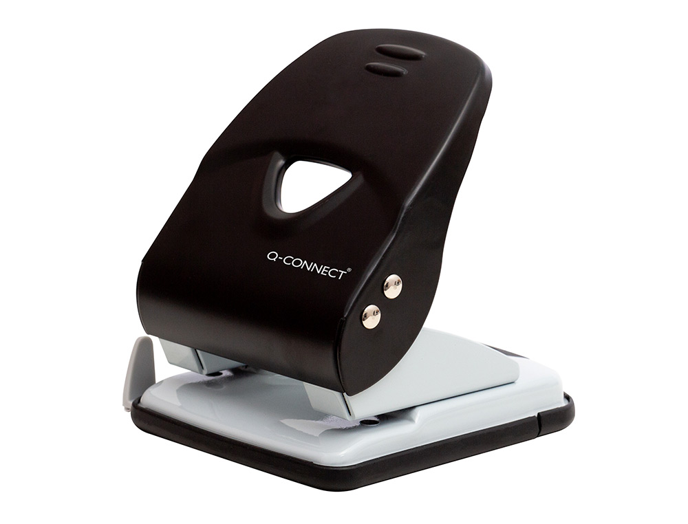 PERFORATEUR Q-CONNECT KF14221 2 TROUS OUVERTURE 4MM CAPACITE 40 FEUILLES COLORIS NOIR