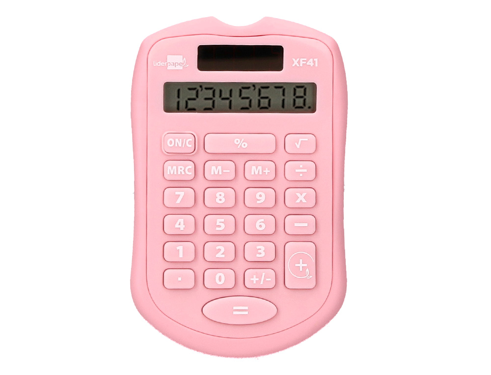 PRESENTOIR LIDERPAPEL CALCULATRICE DE POCHE XF44 8  CHIFFRES SOLAIRE ET PILES     94X59,5X10,5MM COLORIS