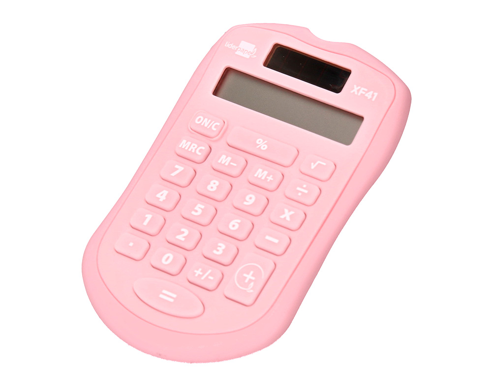 PRESENTOIR LIDERPAPEL CALCULATRICE DE POCHE XF44 8  CHIFFRES SOLAIRE ET PILES     94X59,5X10,5MM COLORIS