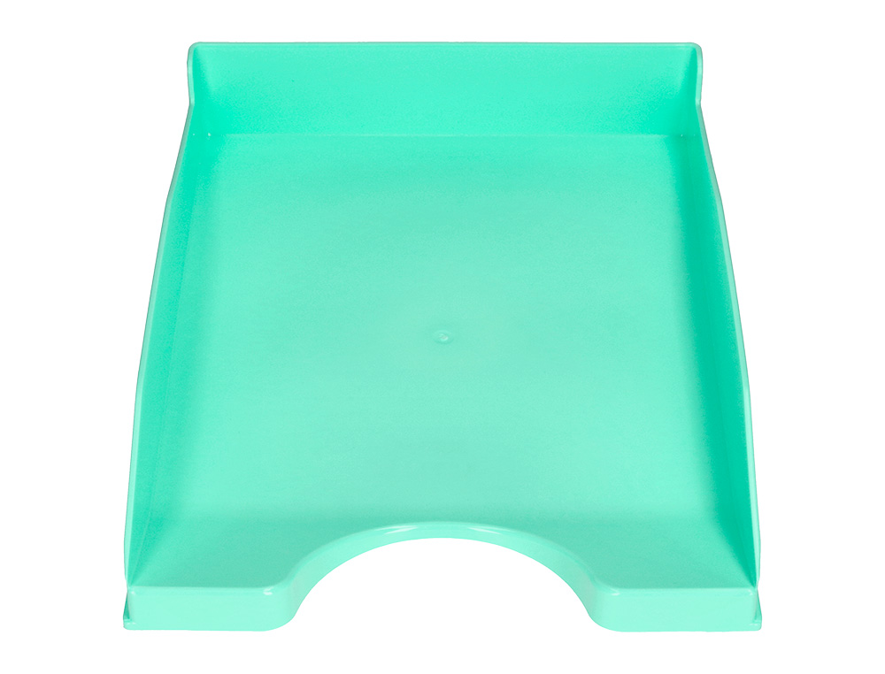CORBEILLE A COURRIER Q-CONNECT PLASTIQUE           240X70X340MM COLORIS VERT     MENTHE OPAQUE