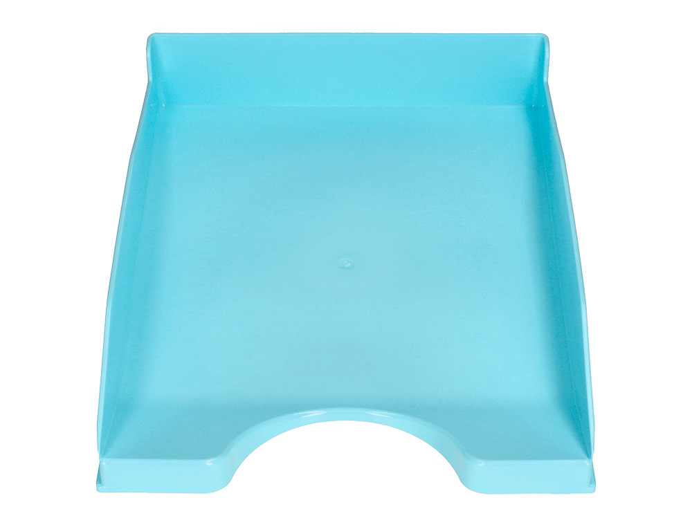 CORBEILLE A COURRIER Q-CONNECT PLASTIQUE           240X70X340MM COLORIS BLEU     CIEL OPAQUE