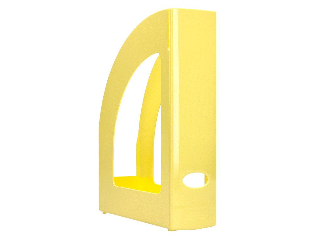 PORTE-REVUES Q-CONNECT PLASTIQUE 320X250X80MM COLORIS JAUNE PASTEL