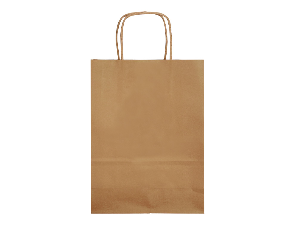 SAC PAPIER Q-CONNECT CELLULOSE NATUREL L ANSE      TORSADEE 320X400X14MM