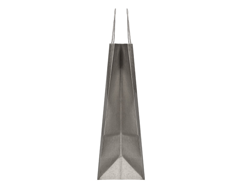 SAC PAPIER Q-CONNECT KRAFT L ANSE TORSADEE 320X400X14MM    COLORIS ARGENT
