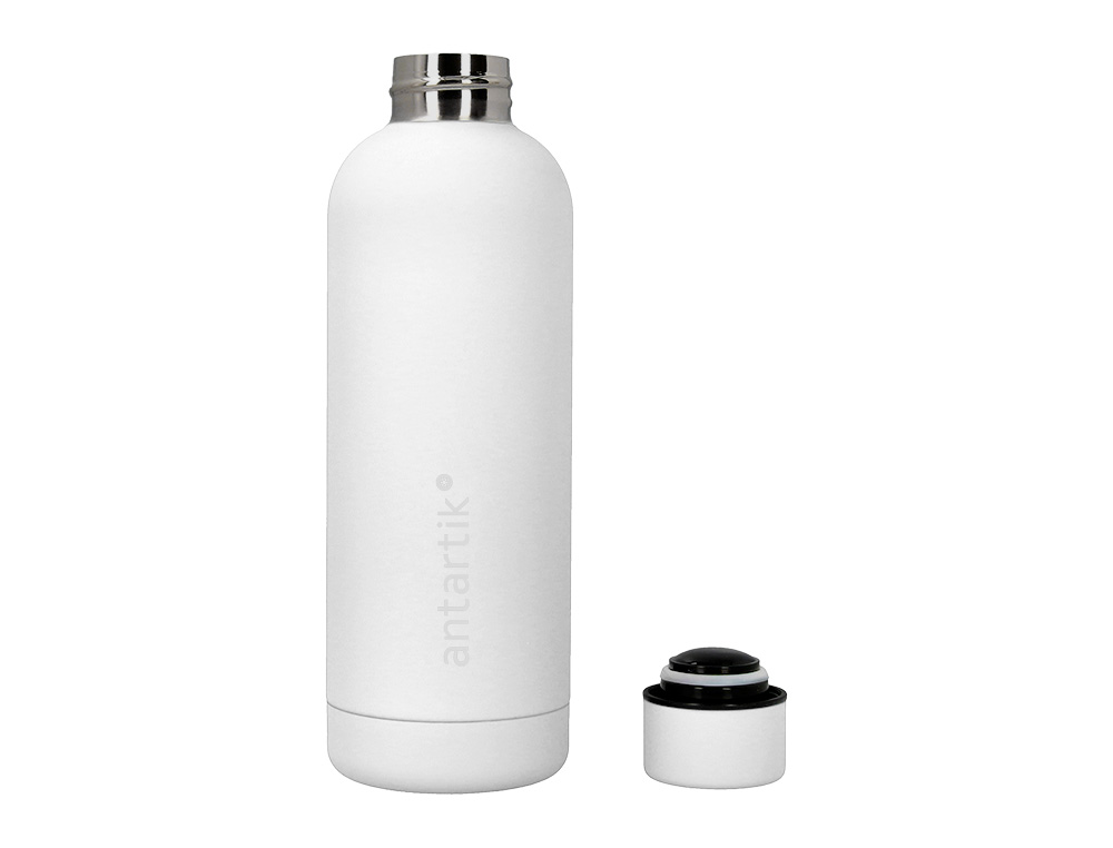 BOUTEILLE ISOTHERME ANTARTIK ACIER INOXYDABLE SANS BPA 500ML COLORIS BLANC