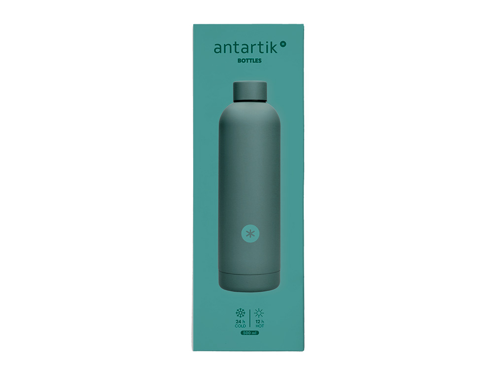 BOUTEILLE ISOTHERME ANTARTIK ACIER INOXYDABLE SANS BPA     500ML COLORIS TURQUOISE