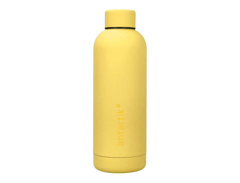 BOUTEILLE ISOTHERME ANTARTIK ACIER INOXYDABLE SANS BPA 500ML COLORIS JAUNE