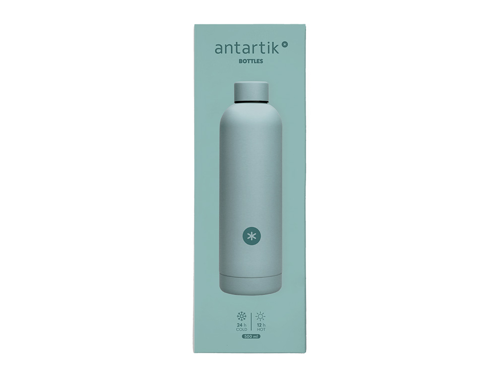 BOUTEILLE ISOTHERME ANTARTIK ACIER INOXYDABLE SANS BPA 500ML COLORIS MENTHE
