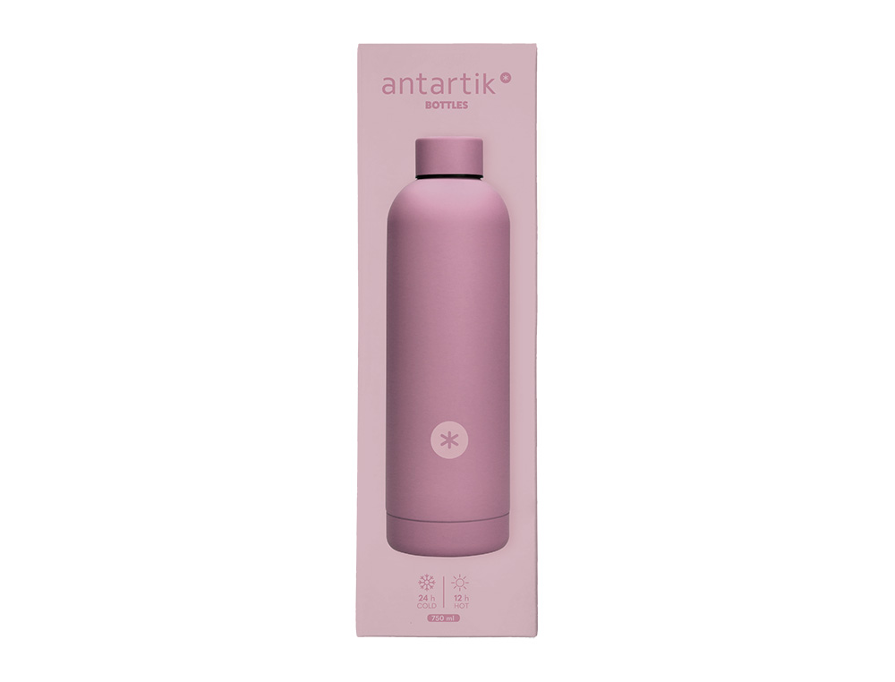 BOUTEILLE ISOTHERME ANTARTIK ACIER INOXYDABLE SANS BPA 750ML COLORIS ROSE