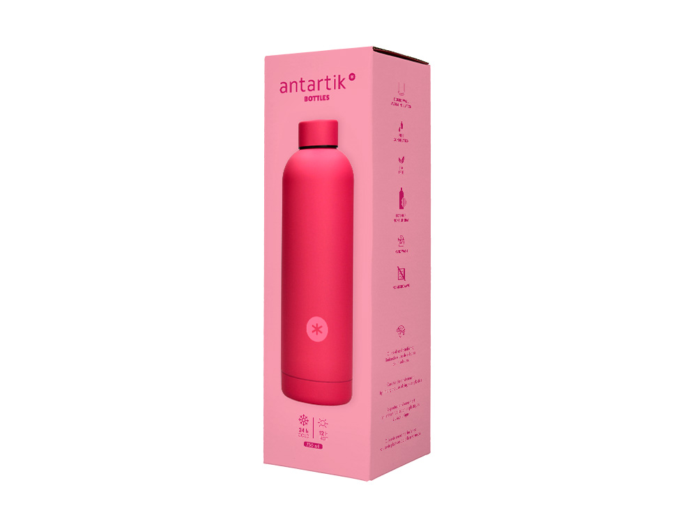 BOUTEILLE ISOTHERME ANTARTIK ACIER INOXYDABLE SANS BPA     750ML COLORIS FUCHSIA