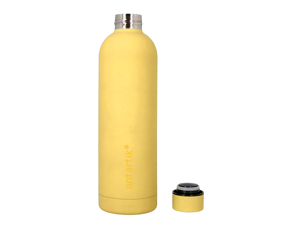 BOUTEILLE ISOTHERME ANTARTIK ACIER INOXYDABLE SANS BPA     750ML COLORIS JAUNE