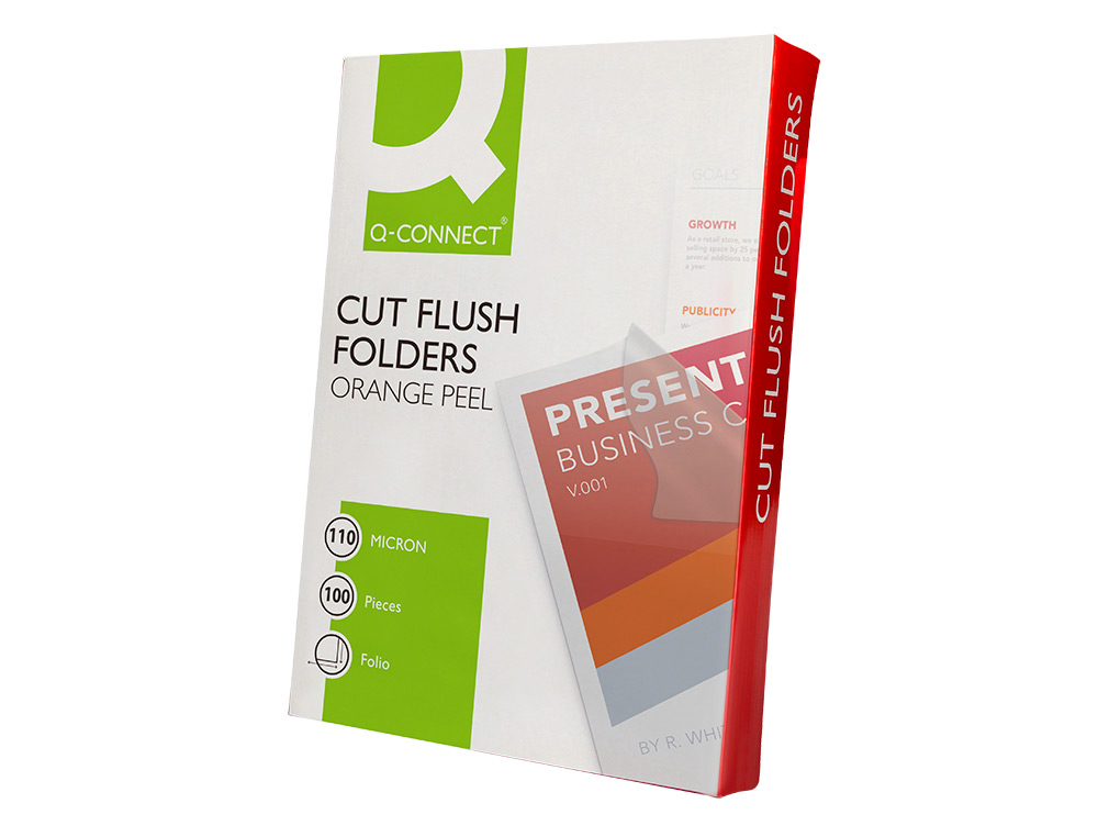 CHEMISE AVEC ONGLET Q-CONNECT 110MC COLORIS TRANSPARENT